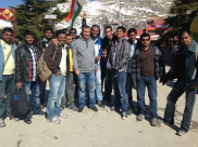  بالصور: مجموعة من شبان مدينة اللد في رحلة إلى جبل الشيخ